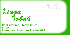 kinga tobak business card